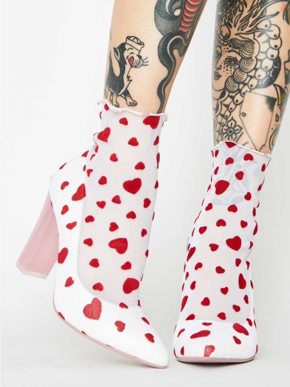 Dolls Kill feelin lovesick sock booties
